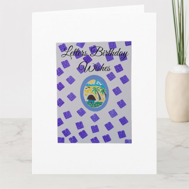 Letters Birthday Wishes Card (Front)
