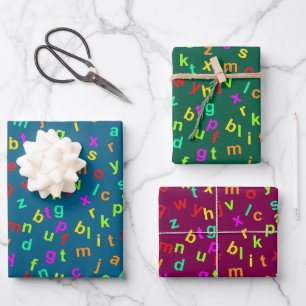 Letters Design Wrapping Paper