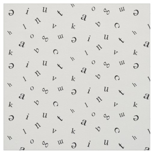Letters Fabric