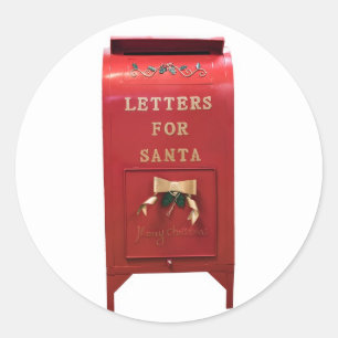Letters For Santa Classic Round Sticker