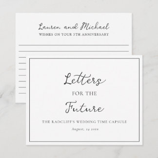 Letters for the Future Wedding Time Capsule Box Note Card