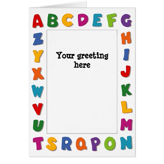 Letters Frames Cards (Front)