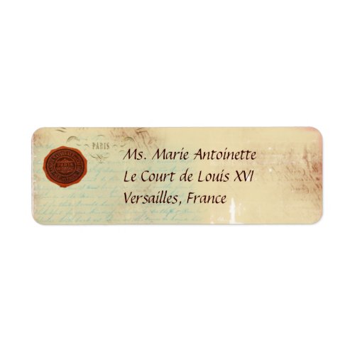 Letters from Paris Custom Personal Address Labels