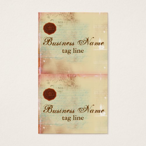 Letters from Paris Elegant Mini Card Tags II Business Card
