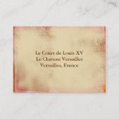 Letters from Paris Elegant Script Business Cards (Back)