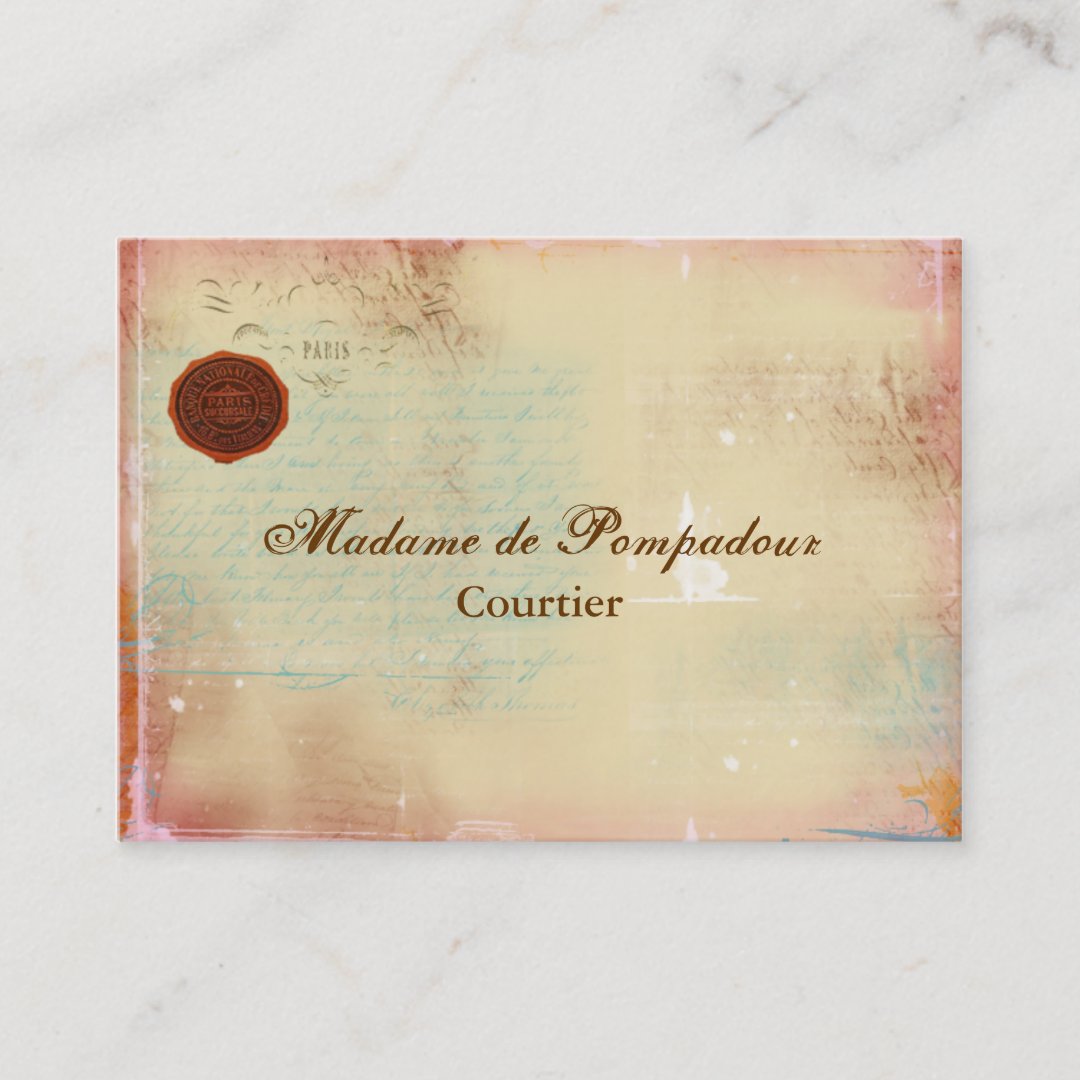 Letters from Paris Elegant Script Business Cards | Zazzle