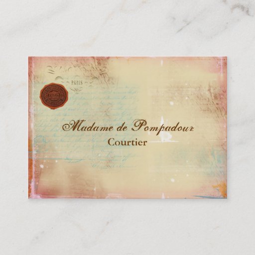 Customizable Letters from Paris Elegant Script Business Cards