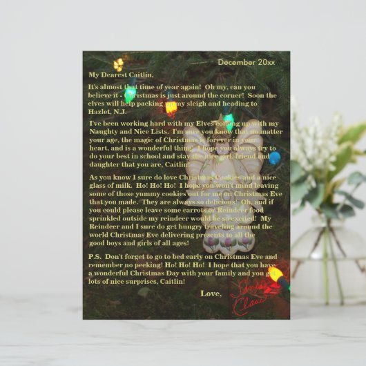 Letters from Santa Angel Lights Older Kids (Standing Front)