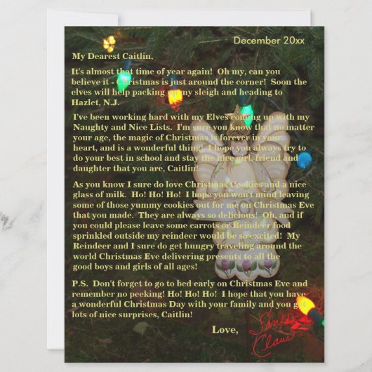 Letters from Santa Angel Lights Older Kids (Front)