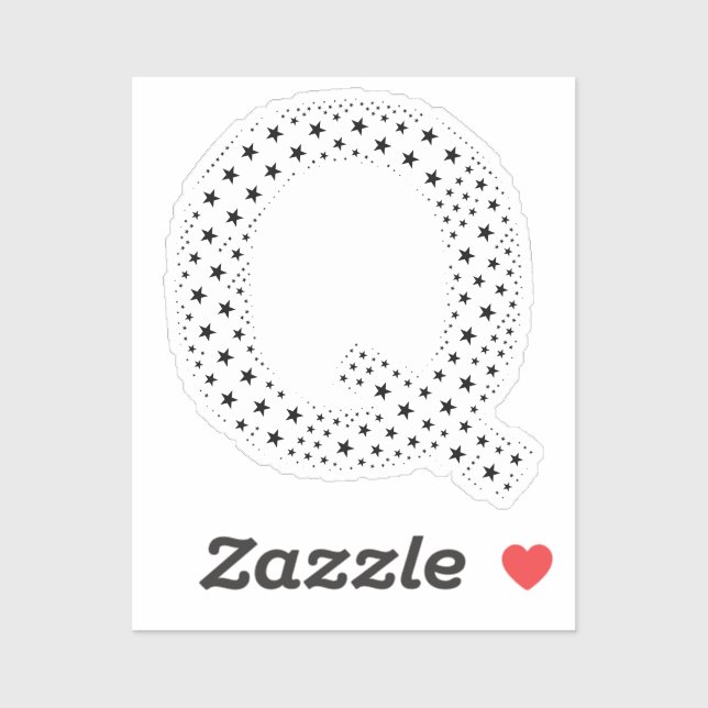 LETTERS MADE OF BLACK STARS STICKER (Sheet)