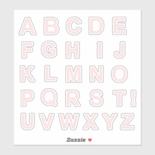 LETTERS MADE UP OF HEARTS STICKER