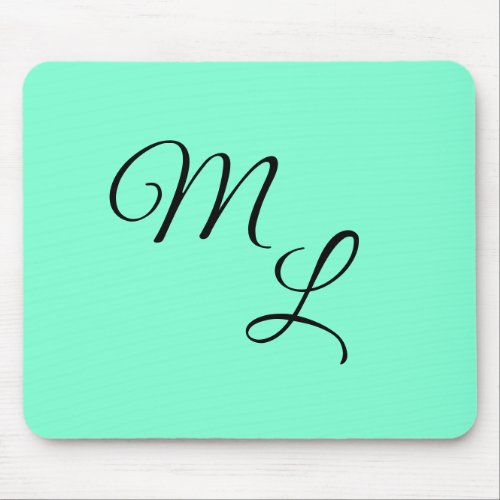 Letters of Grace  Black on Mint Green Mouse Pad