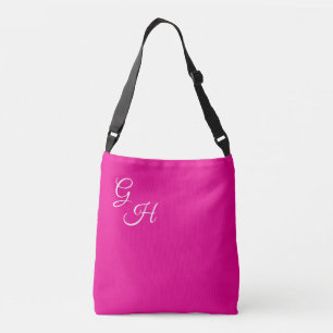 Letters of Grace - Hot Pink & White: Crossbody Bag