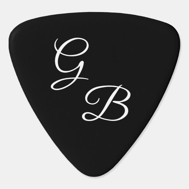 Letters of Grace on a Black Guitar Pick (Back)