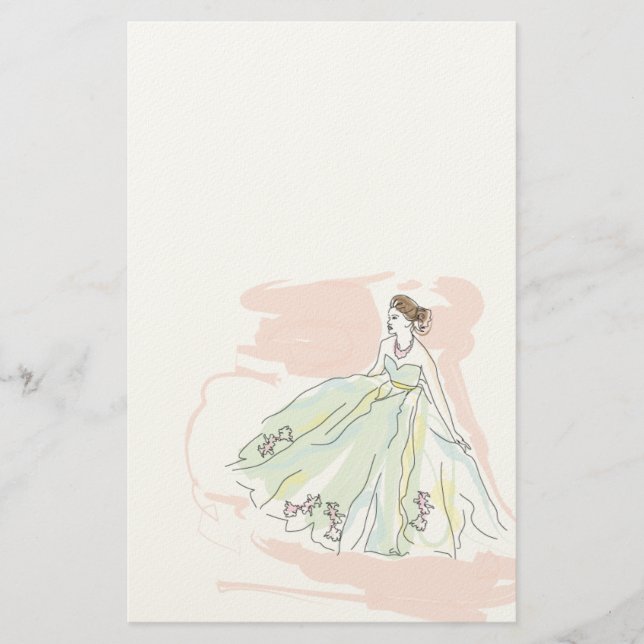 Letters of love with “The lady " Stationery (Front)