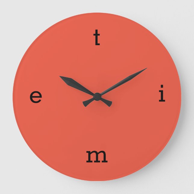 Letters of TIME Square Wall Clock (Front)