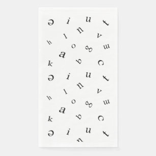 Letters Paper Guest Towels