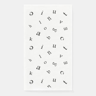 Letters Paper Guest Towels