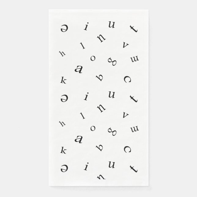 Letters Paper Guest Towels (Front)