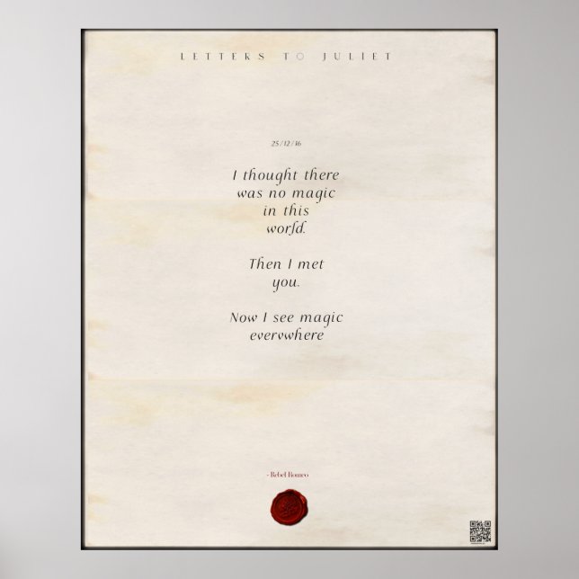 Letters to Juliet Print 🌹🗡 16/49 (Front)