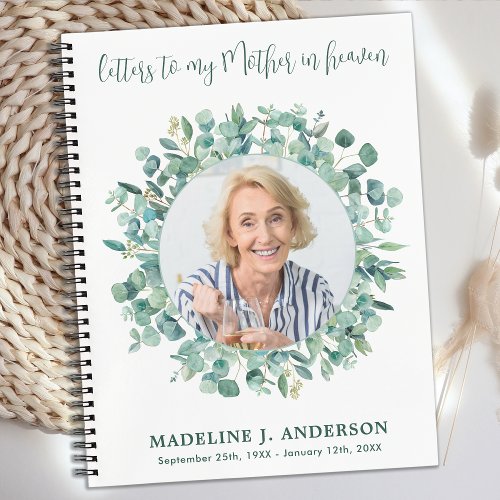 Letters To Mother In Heaven Custom Photo Grief  Notebook