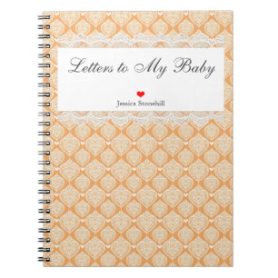 Letters to My Baby Shower Gift Personalized Name Notebook