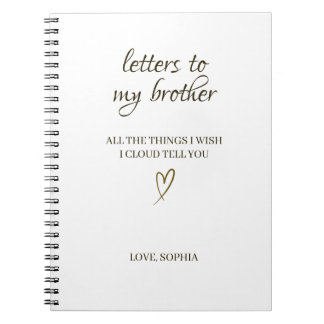 Letters to My Brother– Personalized Letter Notebook