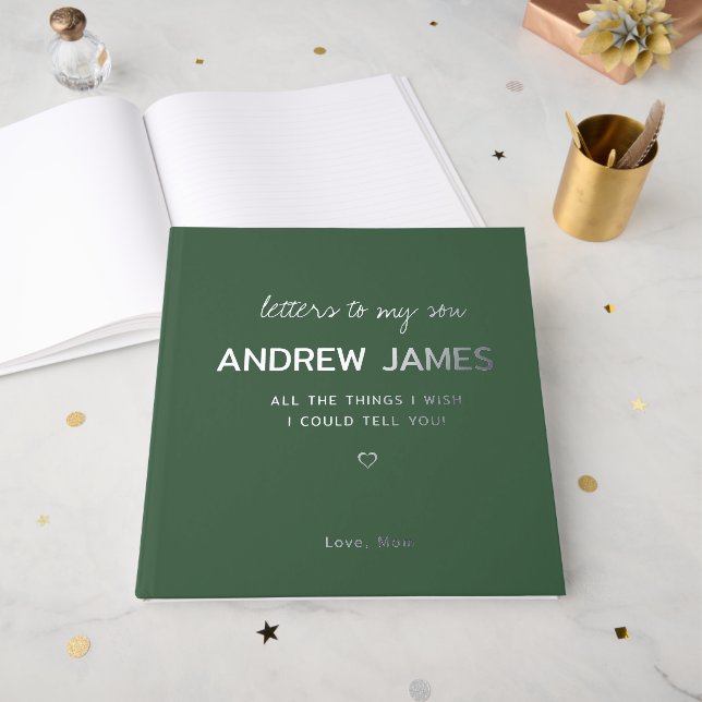 Letters To My Custom Grief Loss Sympathy Journal (Front Open)