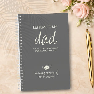 Letters to My Dad Grief Journal in Ash Gray