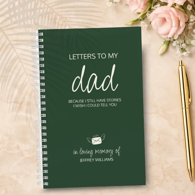 Letters to My Dad Grief Journal in Forest Green (Creator Uploaded)