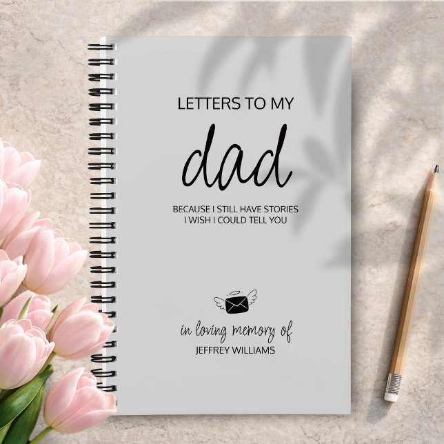 Letters to My Dad Grief Journal in Light Gray (Creator Uploaded)