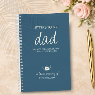 Letters to My Dad Grief Journal in Ocean Blue