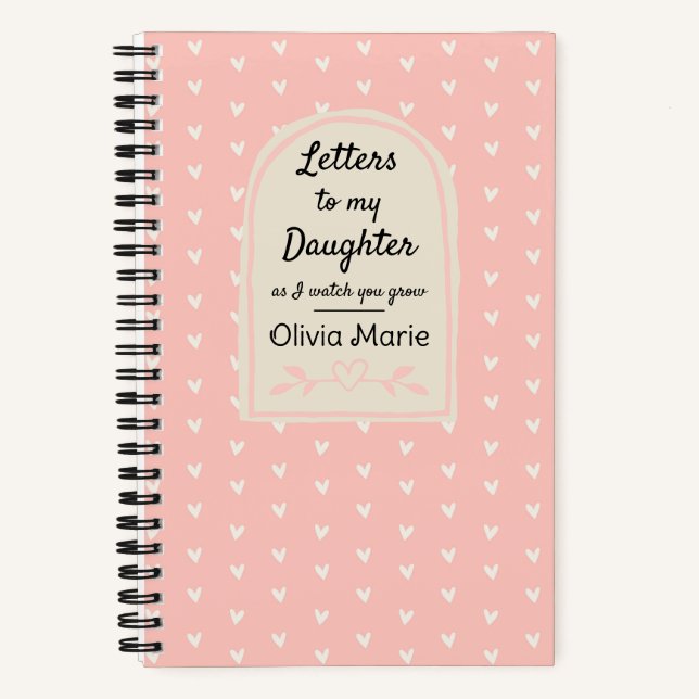 Letters To My Daughter As I Watch You Grow  Notebook (Front)