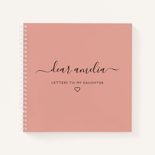 Letters to My Daughter Keepsake Memory Notebook (Front)