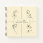 Letters To My Daughter Modern Simple Flowers Notebook at Zazzle