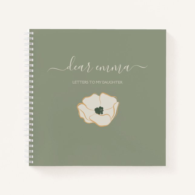 Letters To My Daughter | Simple Keepsake Memory  Notebook (Front)