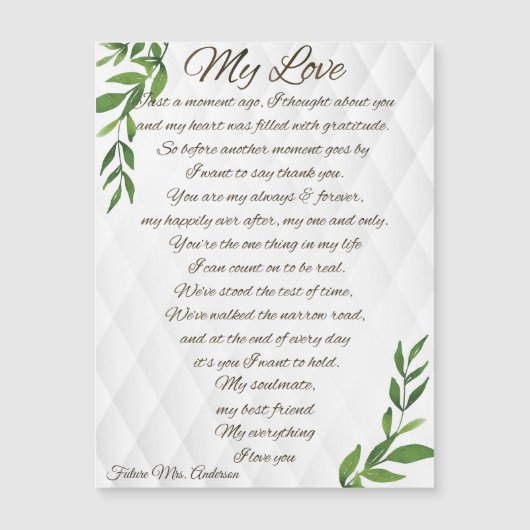 Letters to my Future Husband (Front)