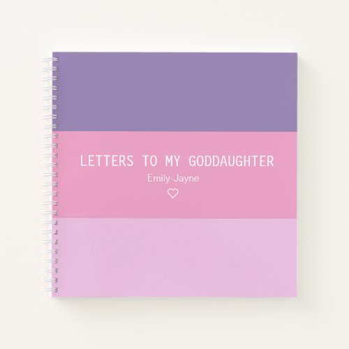 Letters to My Goddaughter Keepsake Journal