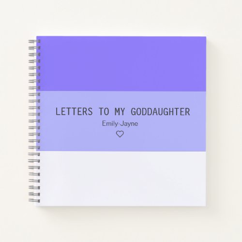 Letters to My Goddaughter Keepsake Journal