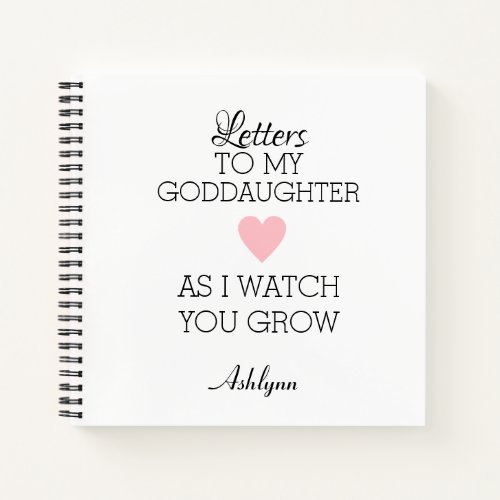 Letters to my Goddaughter Notebook