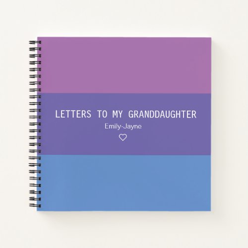 Letters to My Granddaughter Keepsake Journal