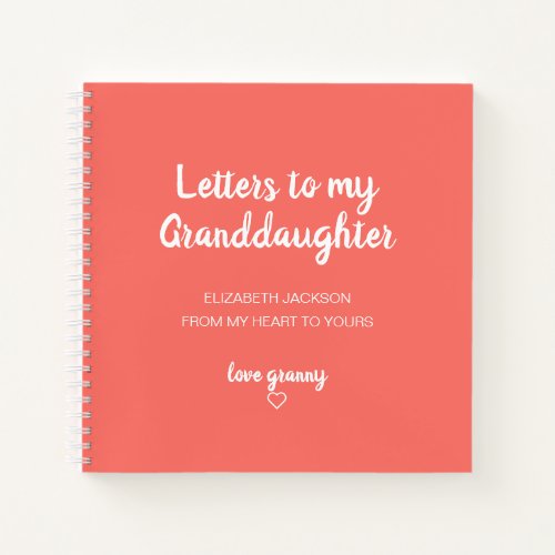 Letters to My Granddaughter Memory Book