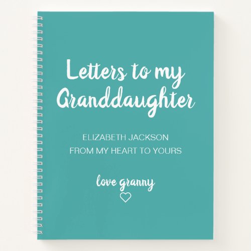 Letters to My Granddaughter Memory Book