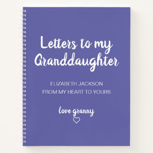 Letters to My Granddaughter Memory Book