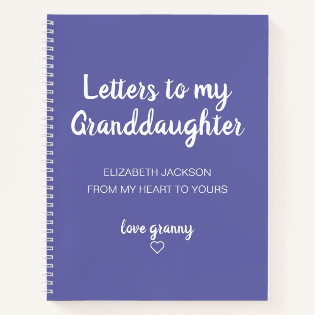 Letters to My Granddaughter Memory Book (Front)