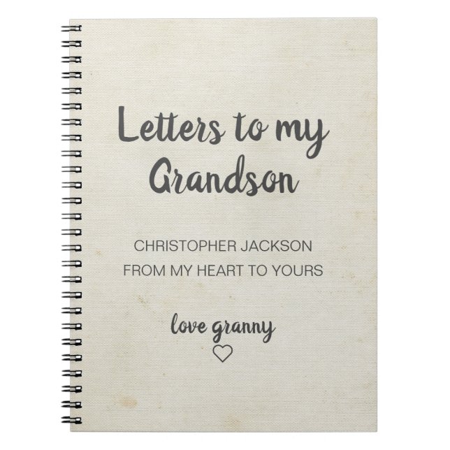 Letters to My Grandson Keepsake Journal (Front)