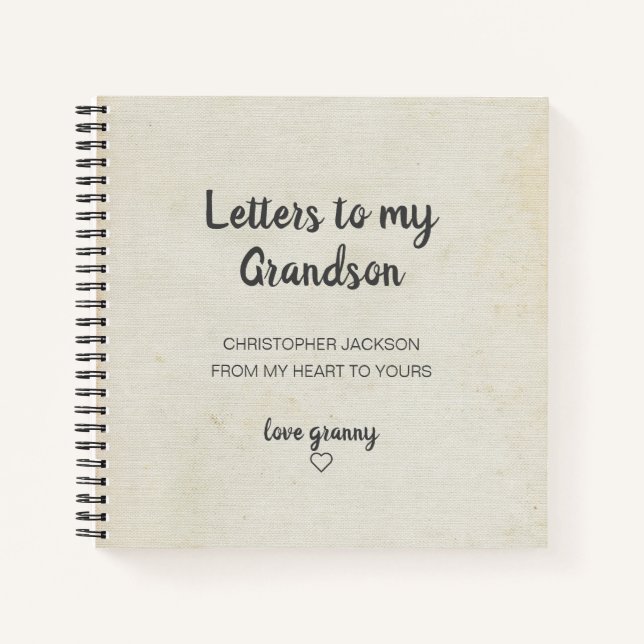 Letters to My Grandson Keepsake Journal (Front)