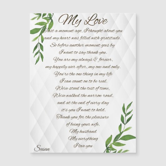 Letters to my Husband (Front)