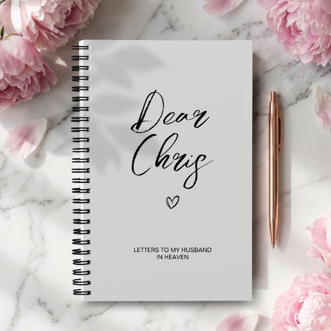 Letters to My Husband Grief Journal in Light Gray (Creator Uploaded)