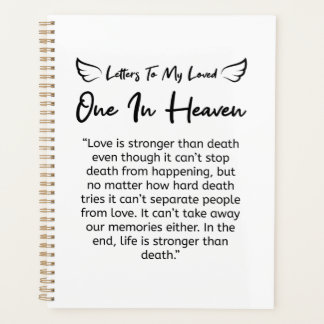 Letters To My Loved One In Heaven Planner